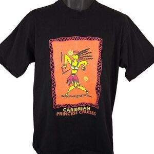 Caribbean Princess Cruises T Shirt Mens Size Large Vintage 80s Made In USA